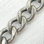 Load image into Gallery viewer, V46OX. Oxidized Sterling Silver Hollow Curb Link Chain