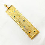 Load image into Gallery viewer, DP152. Diamond Sterling Silver Rectangle Pendant with Gemstone