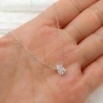 Load image into Gallery viewer, NFG71520. 14K Solid Gold Diamond Drop Shape Necklace