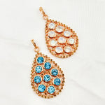 Load image into Gallery viewer, DSP03. Diamond Sterling Silver Tear Drop Shape Pendant with Gemstone