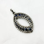 Load image into Gallery viewer, DSP041. Diamond Silver Gemstone Leaf Pendant
