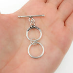 Load image into Gallery viewer, White Sterling Silver Toggle Clasps