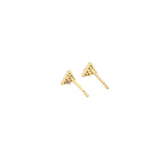 Load image into Gallery viewer, EFC54162. 14K Solid Gold and Diamonds Triangle Studs