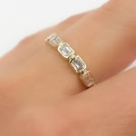 Load image into Gallery viewer, RAJ02417. 14K Solid Yellow Gold Diamond Band Ring