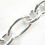 Load image into Gallery viewer, Silver Smooth Oval and Round Link Chain