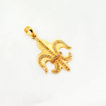 Load image into Gallery viewer, DP256. Diamond Sterling Silver Fleur De Lis Shape Pendant