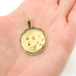 Load image into Gallery viewer, Diamond Sterling Silver Round Aquarius Zodiac Symbol Pendant
