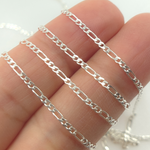 Load image into Gallery viewer, Sterling Silver Flat Figaro Link Chain.
