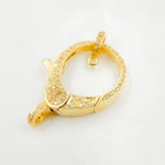 Load image into Gallery viewer, DC688B. Pave Diamond & 925 Sterling Silver Pear Shape Trigger Clasp