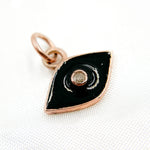 Load image into Gallery viewer, Diamond Sterling Silver Eye Enamel Charm
