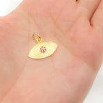 Load image into Gallery viewer, DC339. Diamond Sterling Silver Eye Pendant with Gemstone