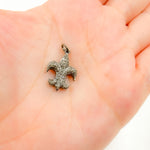 Load image into Gallery viewer, DC889. Diamond Sterling Silver Fleur De Lis Shape Pendant