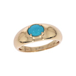 Load image into Gallery viewer, CR97435TQ7X5. 14k Solid Gold Turquoise Fancy Ring