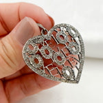 Load image into Gallery viewer, Diamond Sterling Silver Heart Love Pendant
