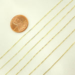 Load image into Gallery viewer, 14K Solid Gold Flat Cable Link Chain