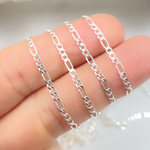 Load image into Gallery viewer, Sterling Silver Flat Figaro Link Chain