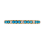 Load image into Gallery viewer, RAA02194TQ. 14K Solid Gold Diamond and Turquoise Band Ring