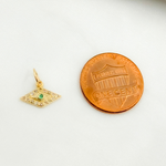 Load image into Gallery viewer, GDP539. 14K Solid Gold Diamond Eye Charm with Gemstone
