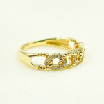 Load image into Gallery viewer, 14K Solid Gold Chain Diamond Ring.