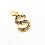 Load image into Gallery viewer, DC487. Diamond Sterling Silver Letter "S" Charm