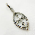 Load image into Gallery viewer, DP201. Diamond Sterling Silver Marquise Shape Pendant