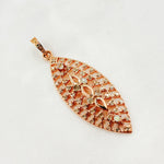 Load image into Gallery viewer, DP207. Diamond Sterling Silver Leaf Shape Pendant with Gemstone