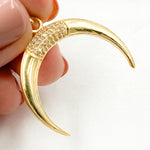 Load image into Gallery viewer, DP103. Diamond Sterling Silver Horn Pendant