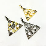 Load image into Gallery viewer, DP754. Diamond Sterling Silver Triangle Pendant