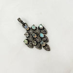 Load image into Gallery viewer, DSP066. Diamond Silver Gemstone Fancy Shape Pendant