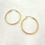 Load image into Gallery viewer, GER169. 14K Gold Hollow Hoop Earrings