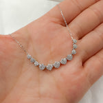Load image into Gallery viewer, NK401360. 14K Solid Gold Diamond Squares Necklace
