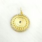 Load image into Gallery viewer, 14K Solid Gold Diamond Circle with Heart Charm. GDP435