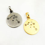 Load image into Gallery viewer, Diamond Sterling Silver Round Constellation Pendant