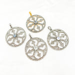 Load image into Gallery viewer, DP015. Diamond Silver Round Fancy Arrow Pendant