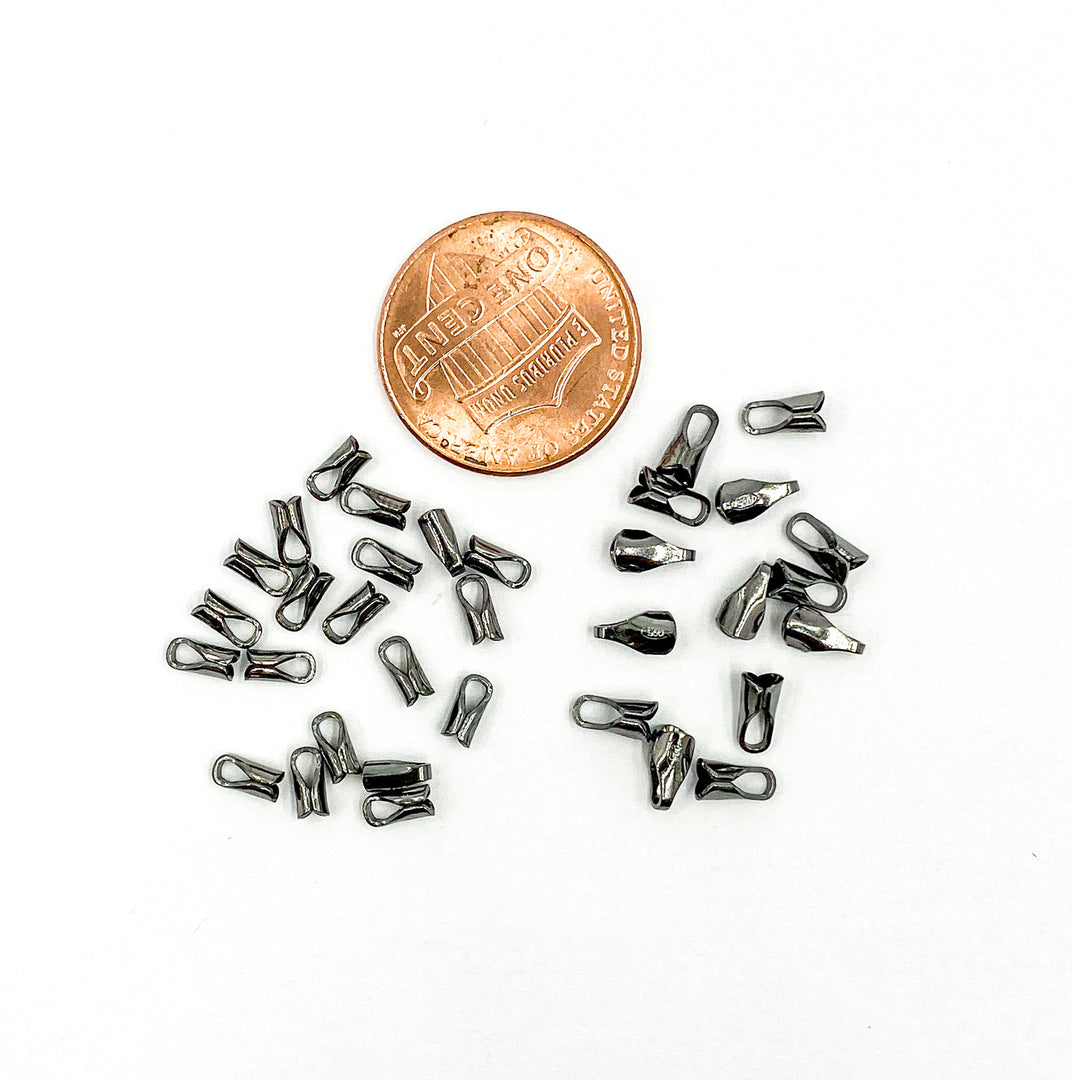 Black Rhodium Sterling Silver End Cap