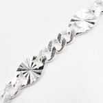 Load image into Gallery viewer, Sterling Silver Curb and Diamond Cut Marina Link Chain