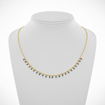 Load image into Gallery viewer, NFZ71948. 14K Solid Gold Gemstone Dangle Rectangle Necklace