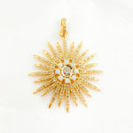 Load image into Gallery viewer, DP374. Diamond Silver Sun Pendant