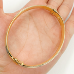 Load image into Gallery viewer, Bangle10. 14K Solid Gold Tri-Color Matte & Shinny Diamond Pattern Bangle