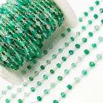 Load image into Gallery viewer, Buy Green Onyx Sterling Silver Wire Chain