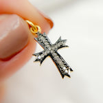 Load image into Gallery viewer, DC320. Diamond Sterling Silver Cross Pendant