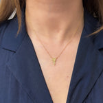 Load image into Gallery viewer, 14K Gold Diamond Triangle Dangle Necklace