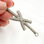 Load image into Gallery viewer, DC968. Diamond Sterling Silver Bow Connector