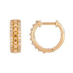 Load image into Gallery viewer, Yellow Gold Diamond Hoop Earrings