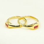 Load image into Gallery viewer, 14K Solid Gold Ruby Ring.