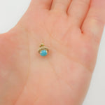 Load image into Gallery viewer, 4K Solid Yellow Gold Diamond and Round Stud Earring