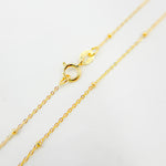 Load image into Gallery viewer, 020R03BLS518K. 18K Solid Yellow Gold Satellite Bead Chain