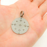 Load image into Gallery viewer, DP349. Diamond Sterling Silver Round Pendant