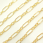 Load image into Gallery viewer, 333GF. 14k Gold Filled 1 Long Oval link & 3 Round Link Chain