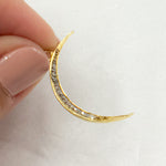 Load image into Gallery viewer, DP1006. Diamond Sterling Silver Moon Pendant